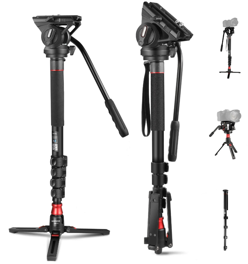Neewer 179cm GM76 Professional Camera Monopod With Fluid Head