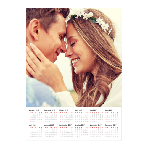 11 x 14 Poster Calendar with 1 Image.