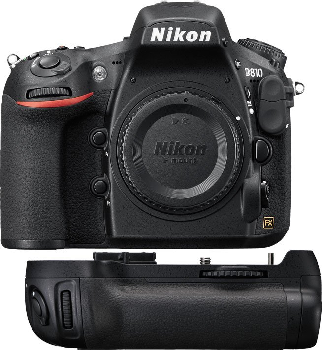 Nikon D810 DSLR Camera - Body Only with MB-D12 Multi Power Battery Pack -  Black USED
