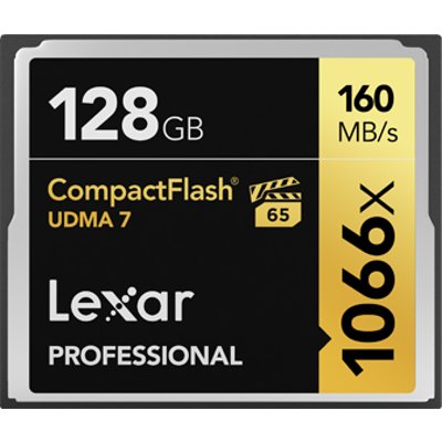 Lexar 128GB Professional 1066x CompactFlash Memory Card (UDMA 7)