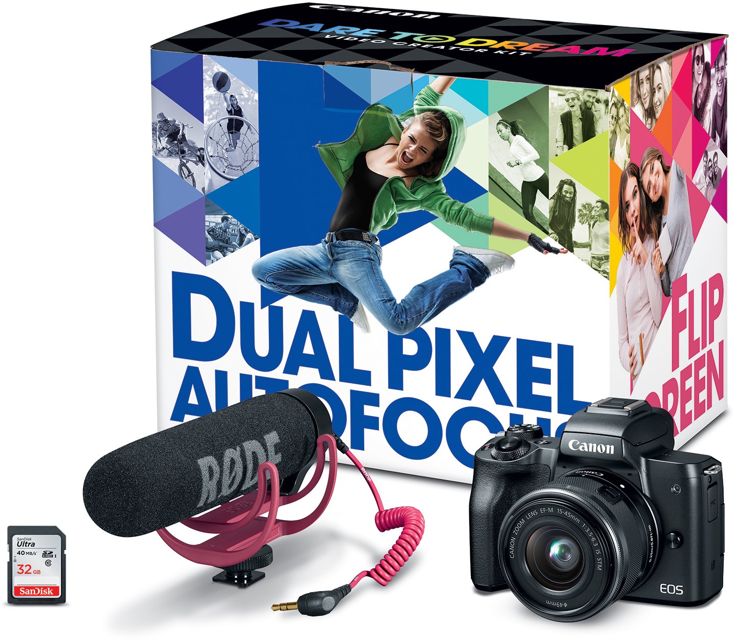 Canon Eos M50 Video Creator Kit With Ef M 15 45mm Is Stm Lens Orleans Camera