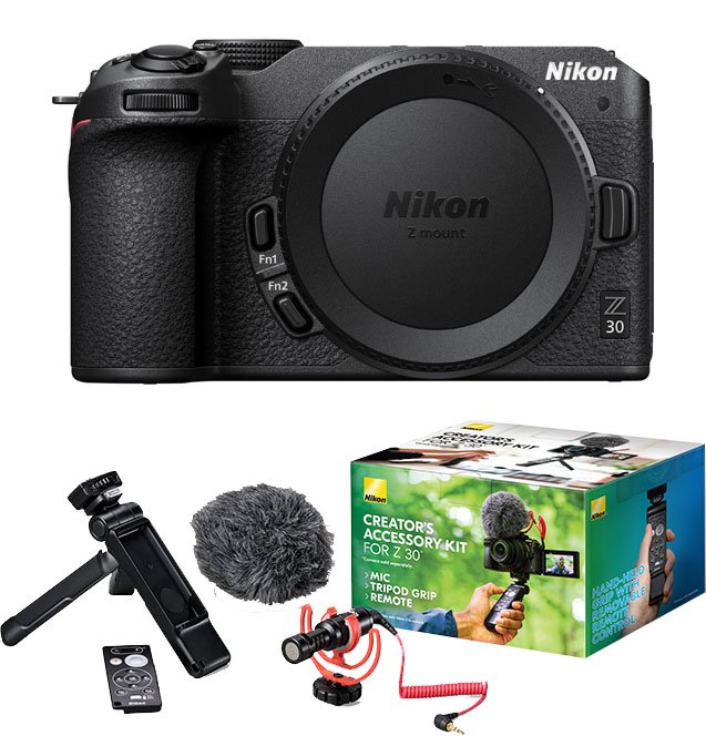 Nikon Z 30 Mirrorless Camera Body Only Black with Creator Accessory