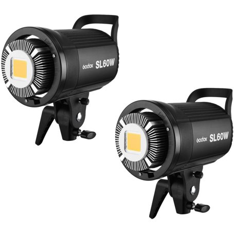 lampade treppiede Godox 2x sl-60w 60w Luce LED Studio Video luce 120cm Softbox 