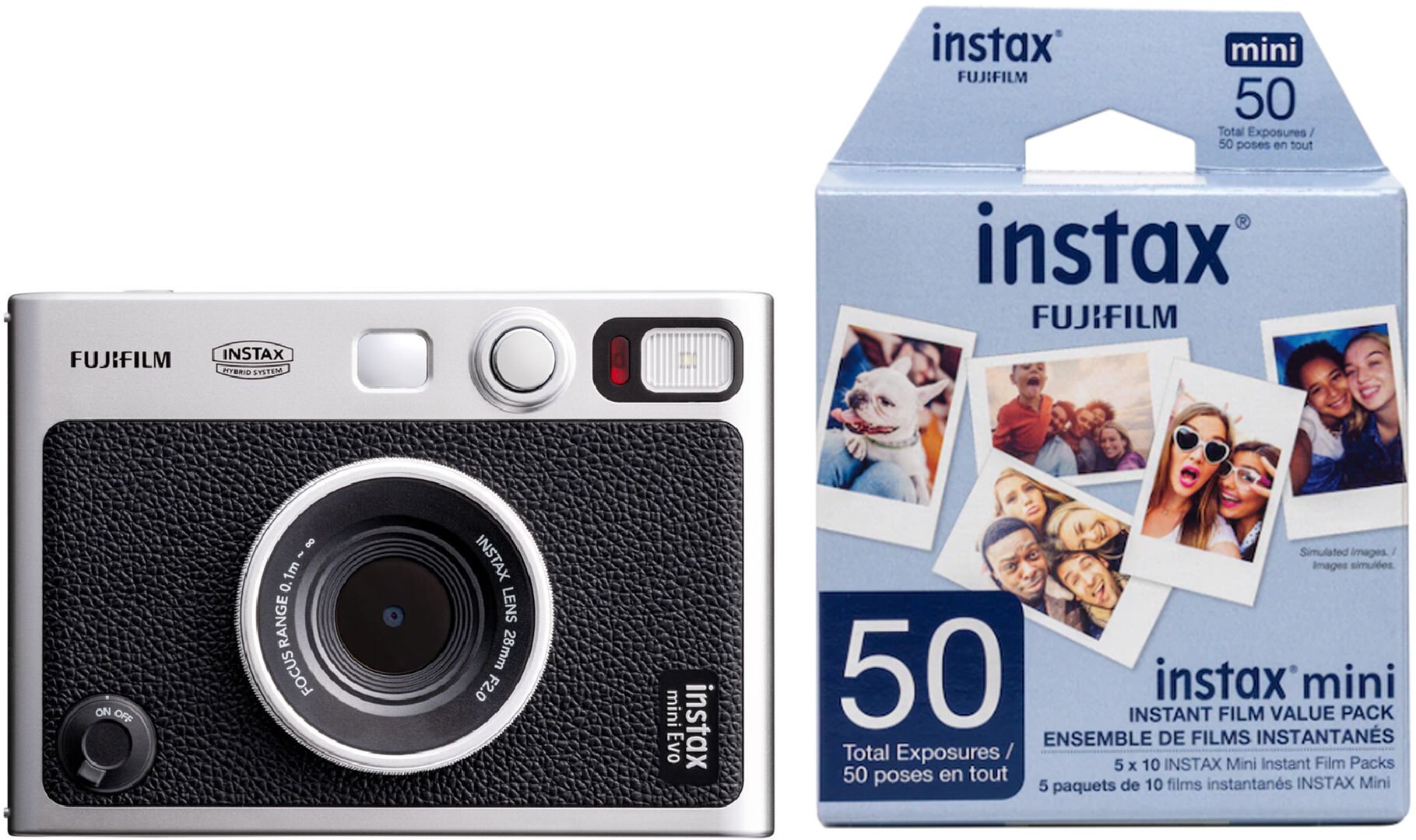 Fujifilm Instax Mini Evo Film Camera with Instax Mini Film