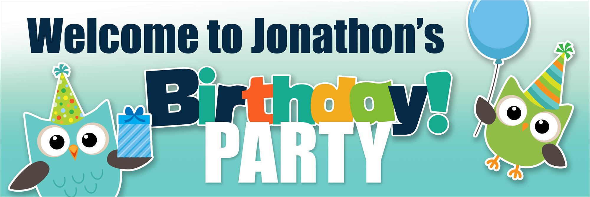 12 X 36 Birthday Owl Banner Jmc Photo Digital Services