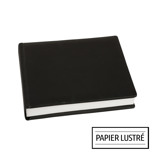 Albums cartonné à couverture en cuire noir 11x8½ / papier lustré