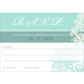 Lace B - 1 Sided RSVP 