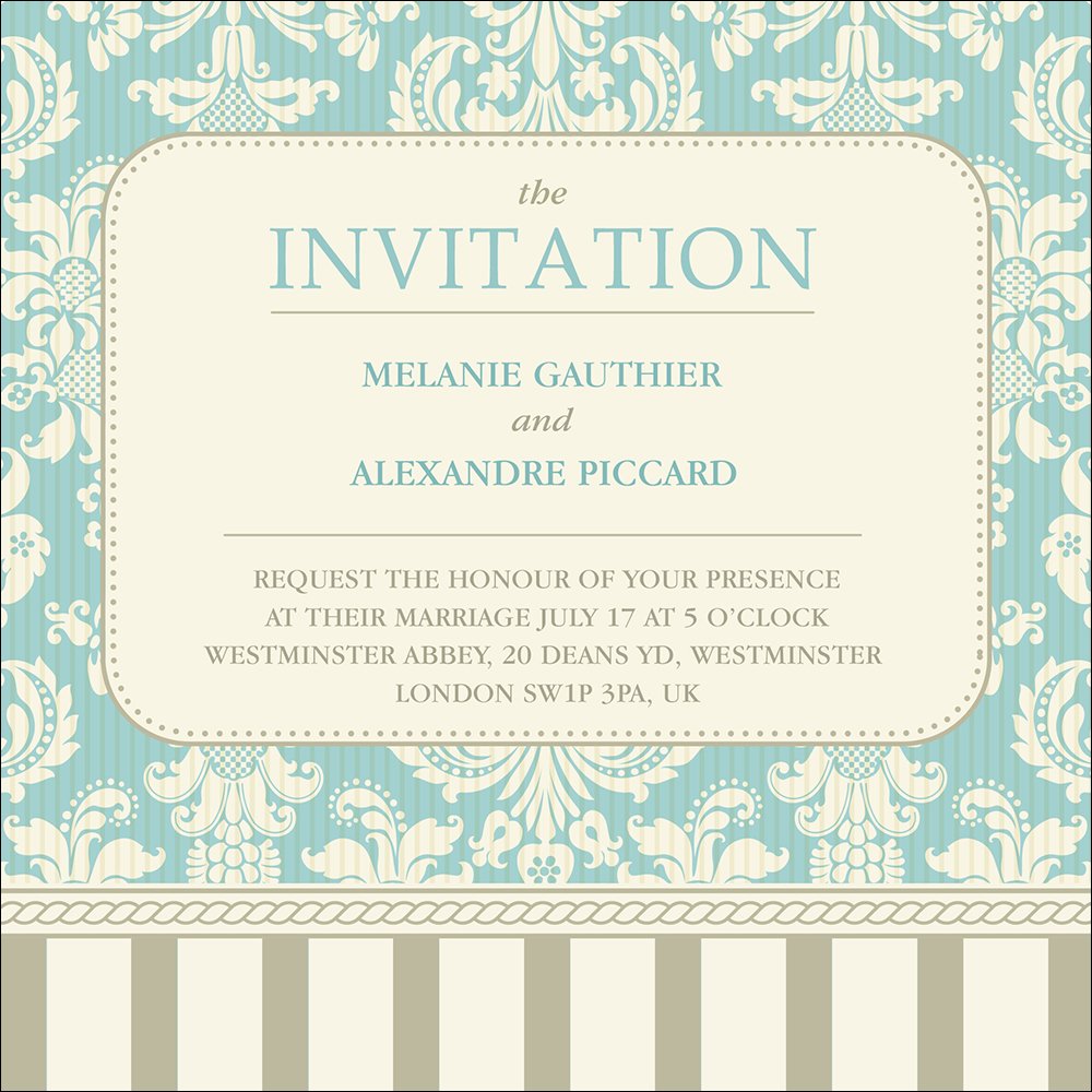 Vintage A - 1 Sided Invitation