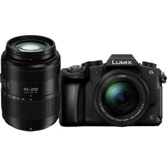 Panasonic LUMIX G85 4K Mirrorless Interchangeable Lens Camera with 12-60mm  - 45-200mm Lenses and Bag