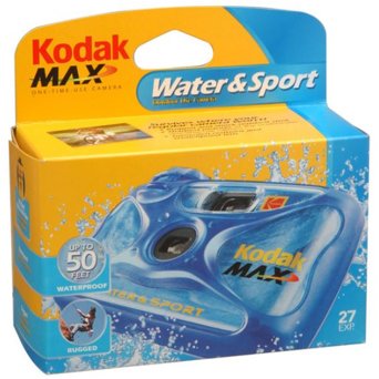  Kodak Cámara deportiva desechable, exposición 27, resistente al  agua hasta 50 pies (descontinuada por el fabricante) : Electrónica