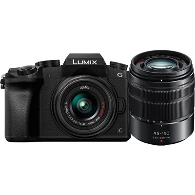 Panasonic LUMIX G7 Compact System Camera with 14-42mm II ASPH and 45-150mm Camera