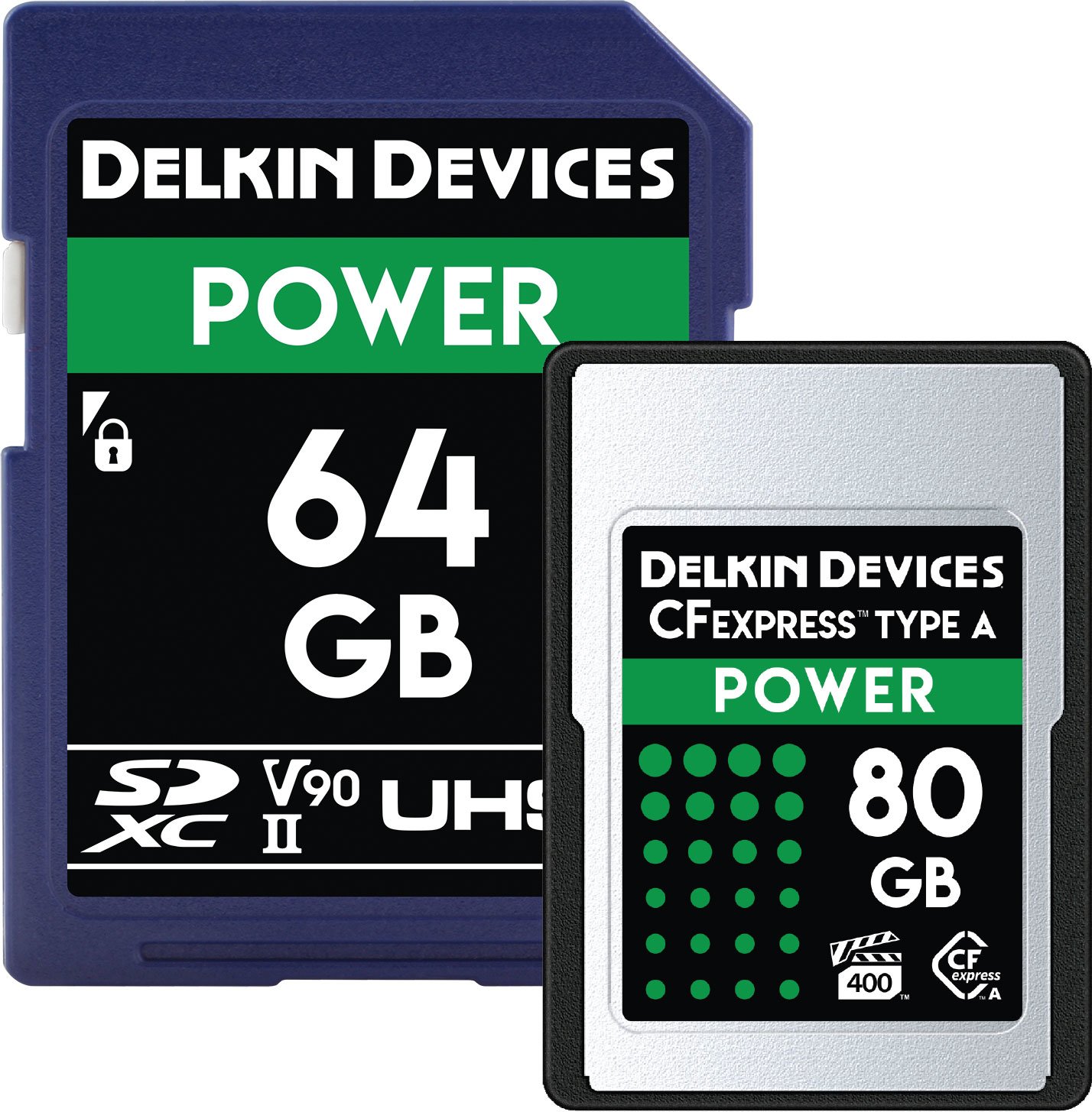 Delkin Devices POWER CFexpress Type A 80GB and POWER SD UHS-II V90