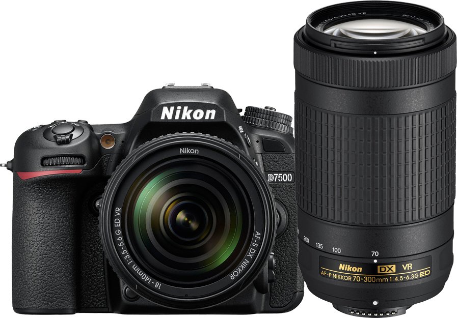 Nikon D7500 Dslr Camera With Af S 18 140mm Vr And Af P 70 300mm Vr Lenses Black Mike S Camera