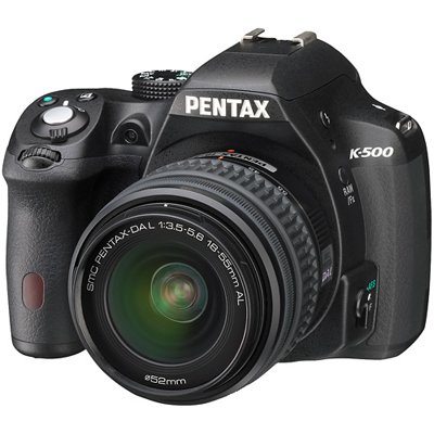 Pentax K-500 DSLR Camera with DA 18-55mm AL WR Lens - Black - Bell