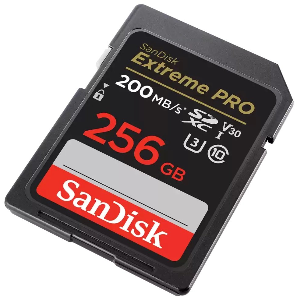 Sandisk 256GB SDXC Extreme PRO UHS-I 200MB/s V30 U3