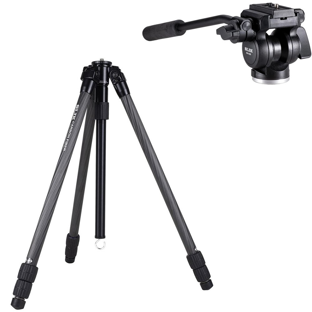 Slik PRO CF-733 Carbon Fiber Twist Lock Tripod Sliik SVH-520