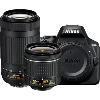 Nikon D3500 Digital Slr Camera With Af P 18 55mm F3 5 5 6g Vr And Af P 70 300mm F4 5 6 3g Ed Lenses George S Camera