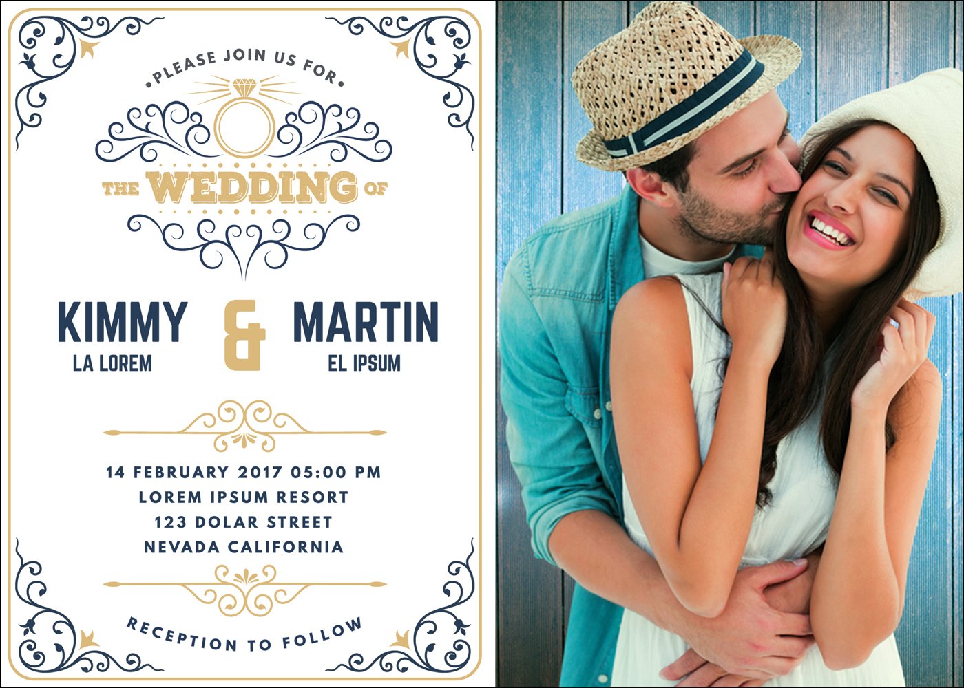  Modern - 1 Sided Invitation