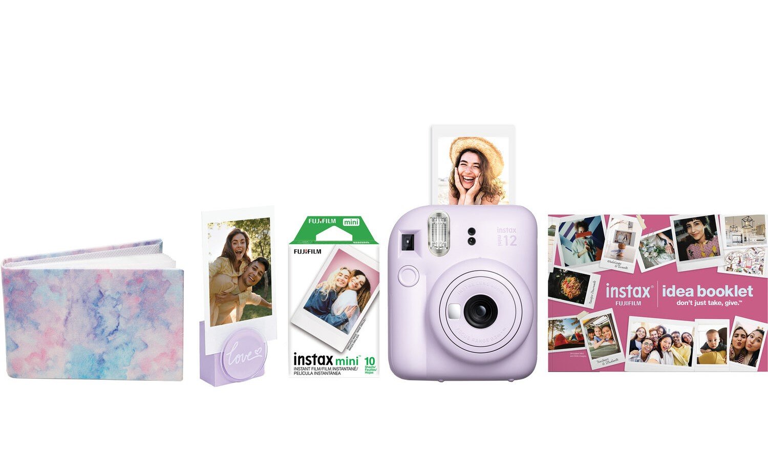 Fujifilm Instax Mini 12 Instant Film Camera Holiday Bundle Lilac