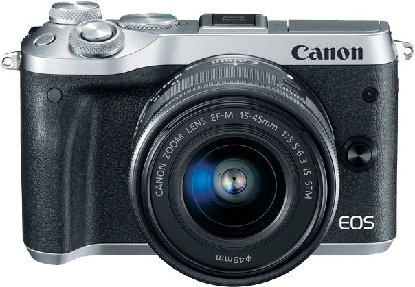 Canon Eos M6 Interchangeable Lens Camera With Ef M 15 45mm F3 5 6 3 Is Stm Lens Camera Land Ny