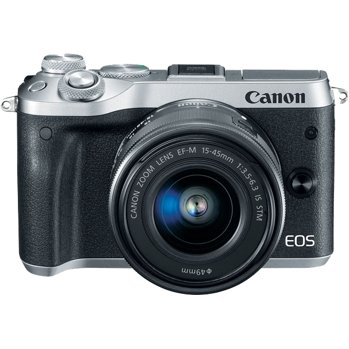 Canon Eos M6 Interchangeable Lens Camera With Ef M 15 45mm F3 5 6 3 Is Stm Lens Camera Land Ny