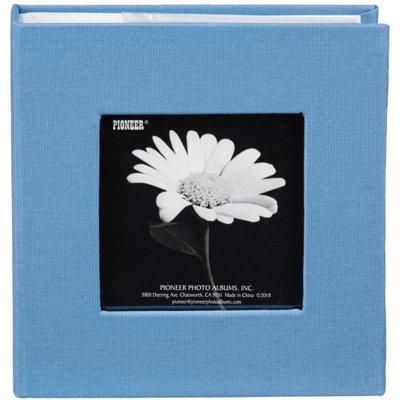 Pioneer E-Z Load 5x7 inch sky blue fabric Memory Book - style MB57CBF/SB -  photo album available at Frame It Waban Gallery
