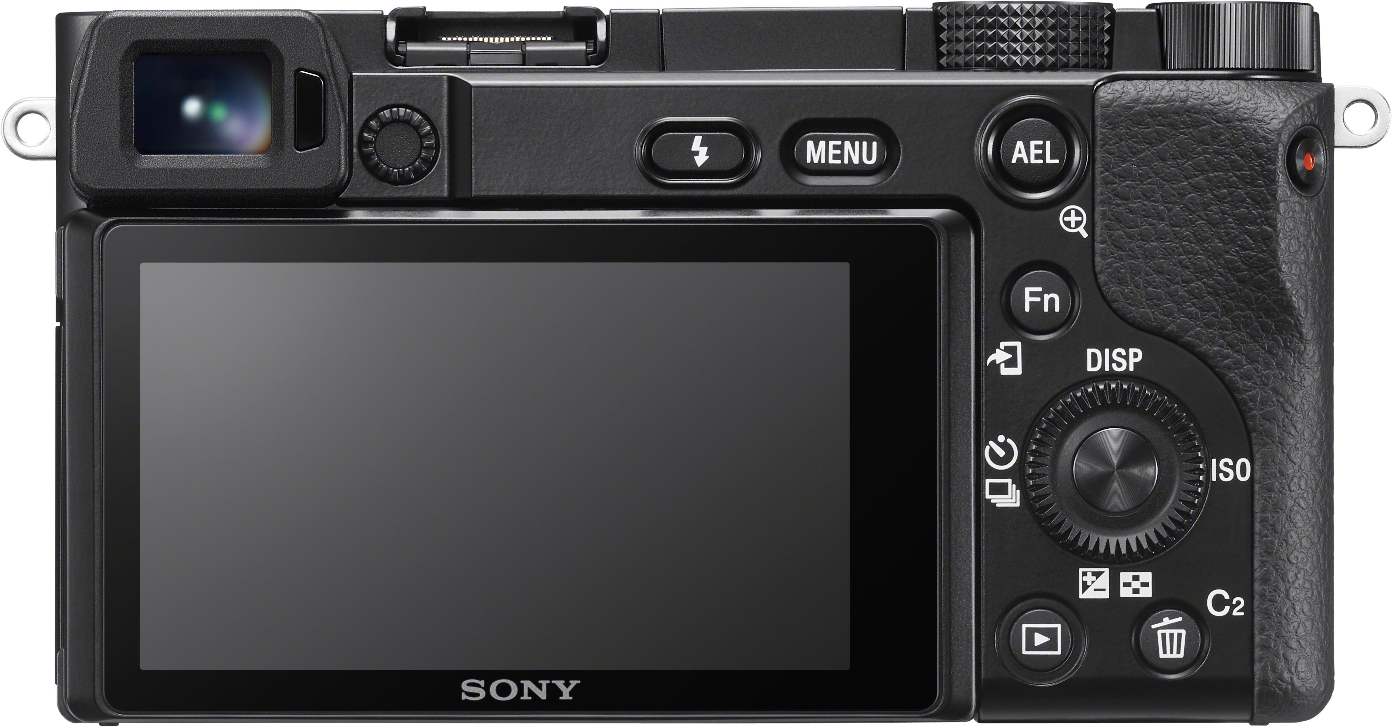 Sony A6100 Interchangeable Lens Camera with E PZ 16-50mm f3.5-5.6 OSS II and E 55-210mm f4.5-6.3 OSS Lenses - Black