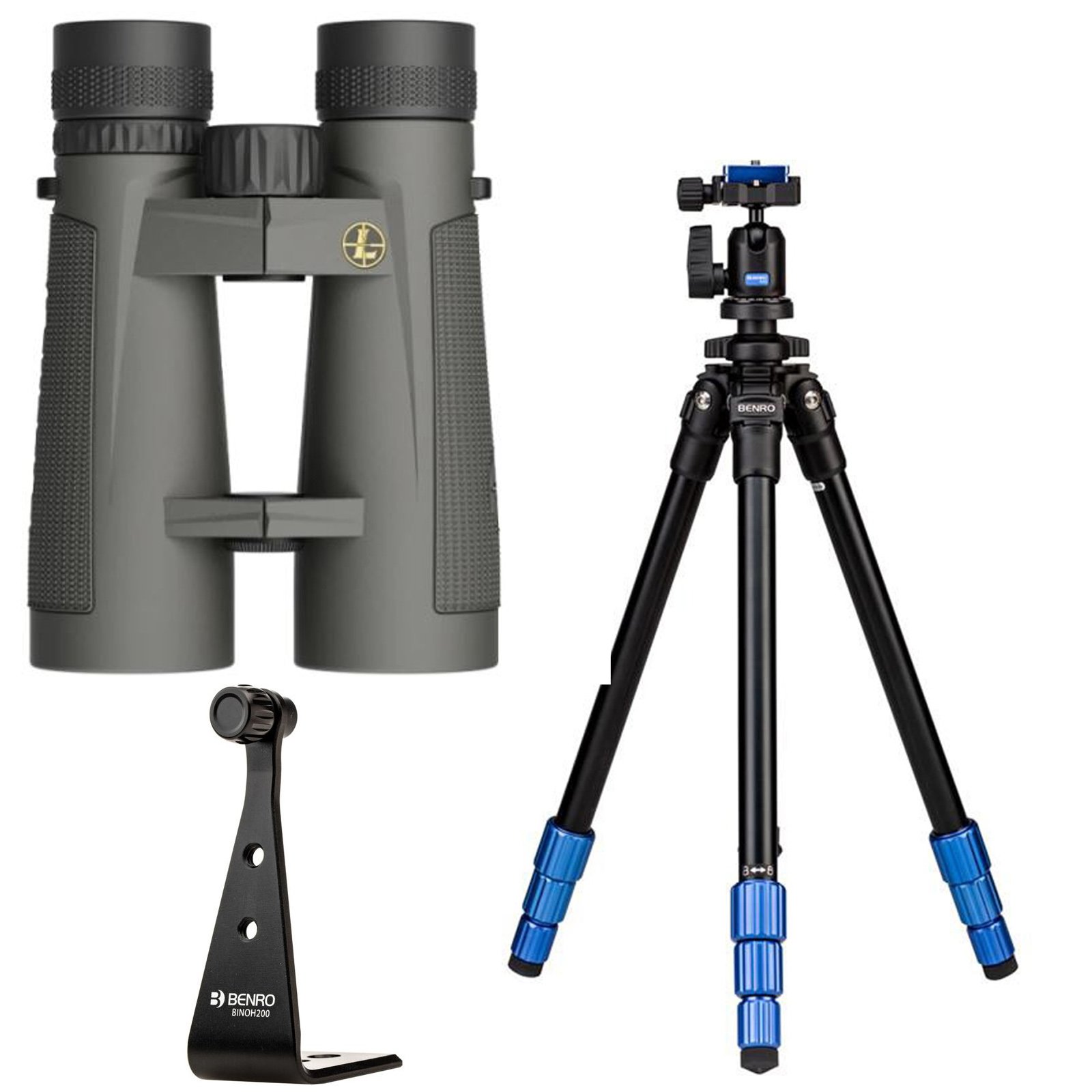 Leupold BX5 Santiam HD 10x50 Binoculars 175854 + Benro TSL08AN00 Slim