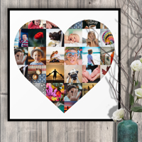 20 x 20 Heart Collage (30 photos)