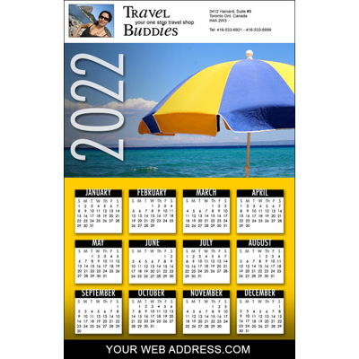 2022 Single Page A4 Calendar on 300gsm
