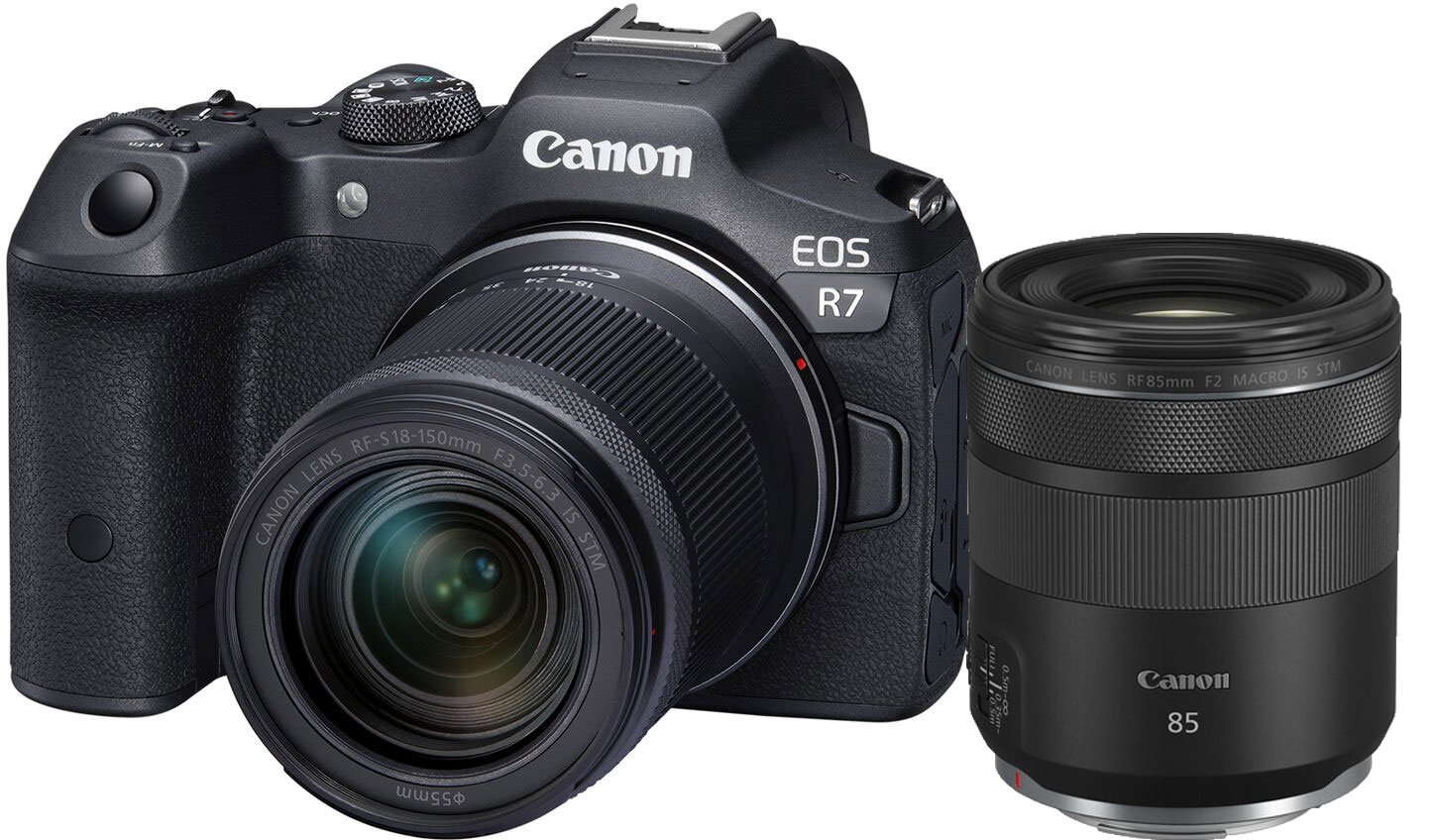 Canon EOS R7 Mirrorless Camera with RF-S 18-150mm F3.5-6.3 IS STM and RF  85mm f2 Macro IS STM Lens - Mike's Camera