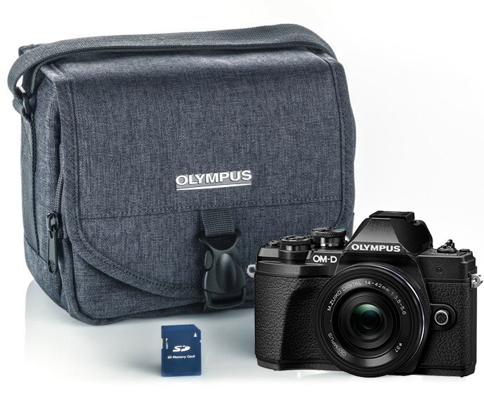 Olympus E M10 Mark Iii Om D System Camera With 14 42mm Ez Lens Case And Sd Card Competitive Cameras