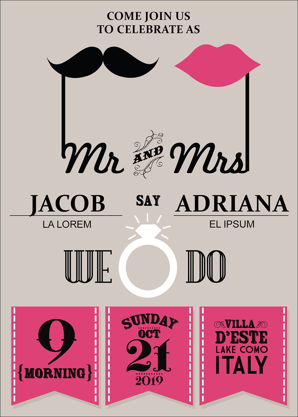  Retro - 1 Sided Invitation