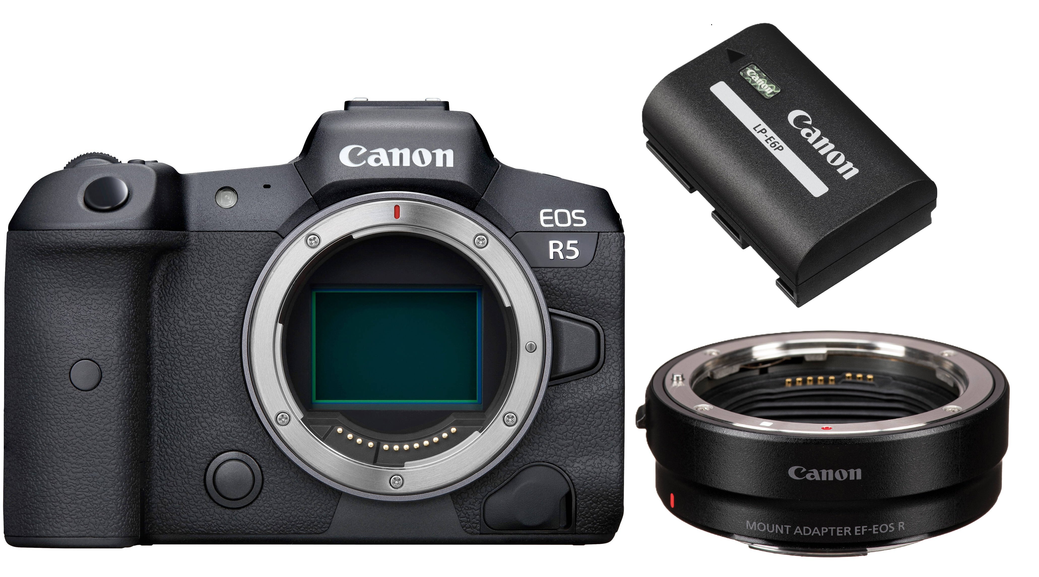 Canon EOS R5 Mirrorless Camera Body Only with LP-E6P Battery and