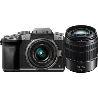 Belangrijk nieuws Lift verschil Panasonic LUMIX G7 Compact System Camera with 14-42mm II ASPH and 45-150mm  Lenses - Mike's Camera