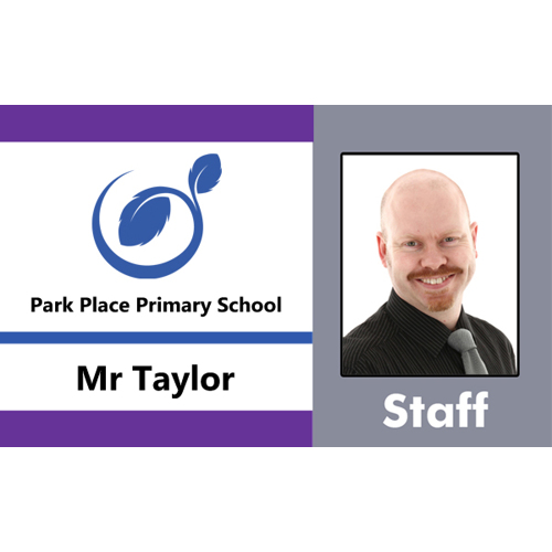Staff ID Card with Lanyard - Purple