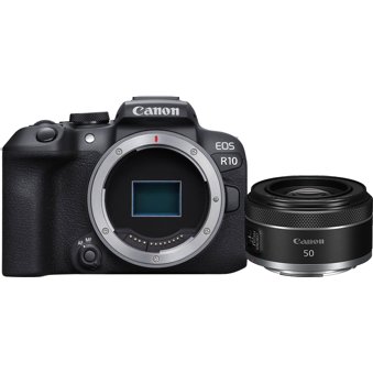 Canon EOS R10 Mirrorless Camera with RF 50mm f1.8 STM Lens
