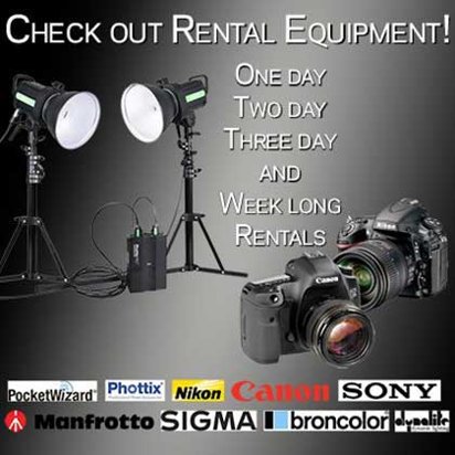 Renting on sale camera gear