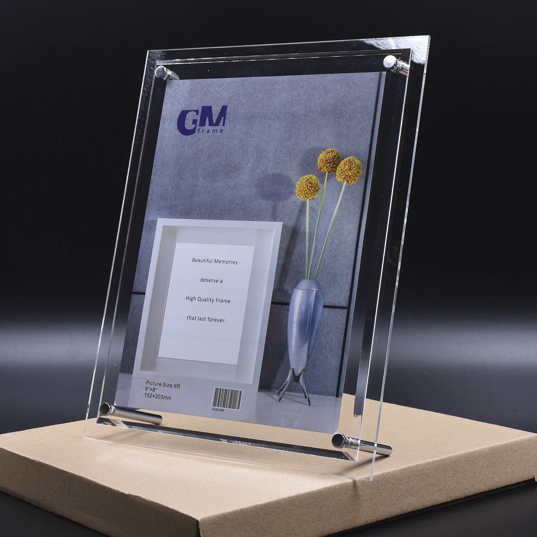 GM A505 Acrylic Frame With Bevel Edge KT Colour