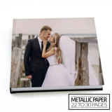 12x12 Flush Mount Hardcover Photo Book / Metallic Paper (22-30 Pages)