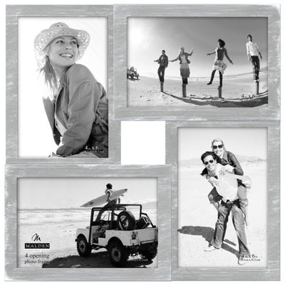 Duo Collage Frame - White, 4x6  Display 2 Photos in 1 Picture Frame