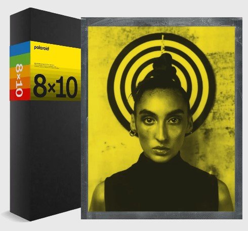 Polaroid Duochrome film for 8x10 Black and Yellow Edition