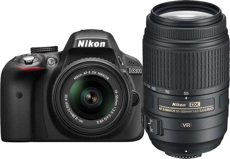 Nikon D3300 Dslr With Af S Dx Nikkor 18 55mm Vr Ii And Af S Dx Nikkor 55 300mm Vr Lenses Digital Cameras Photo Express Product Specifications