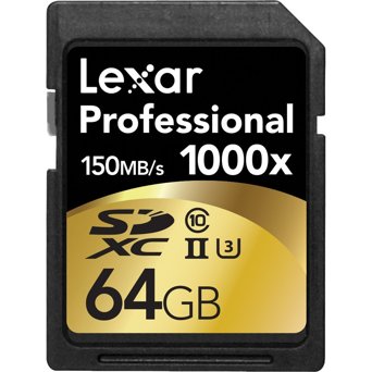 Lexar 64GB Professional 1000x SDXC UHS-II Memory Card - Whistler