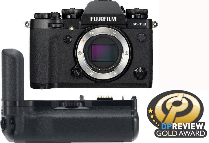 Fujifilm X T3 Mirrorless Digital Camera Body Only With Vg Xt3 Vertical Grip Cardinal Camera