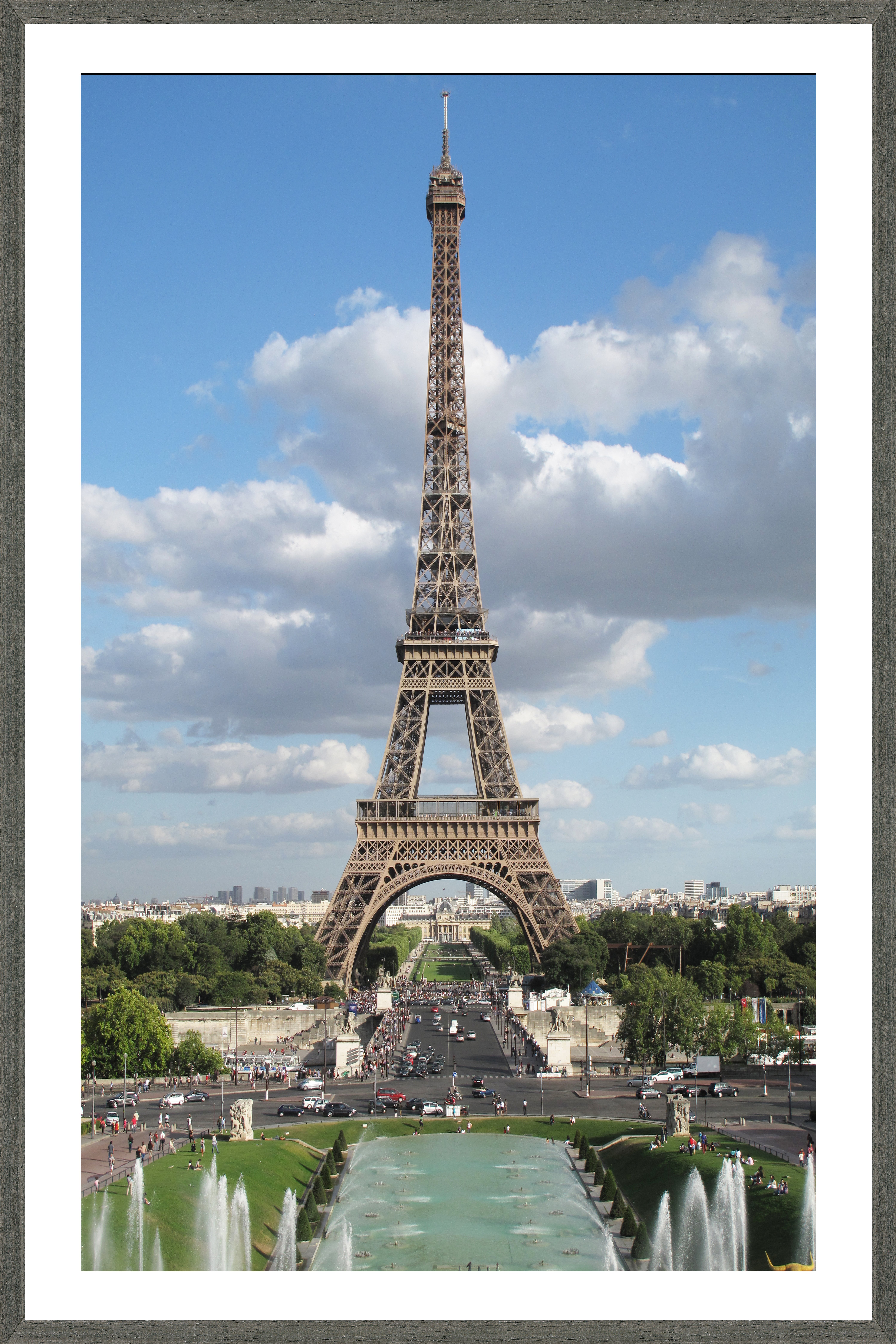 24x34 Custom Charcoal Frame with matt and 20x30 print