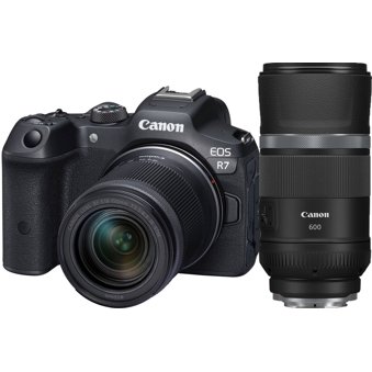 Canon EOS R7 Mirrorless Camera with 18-150mm Lens in Black