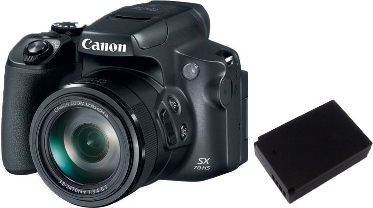Canon PowerShot SX70 HS Digital Camera with LP-E12 Proflash 