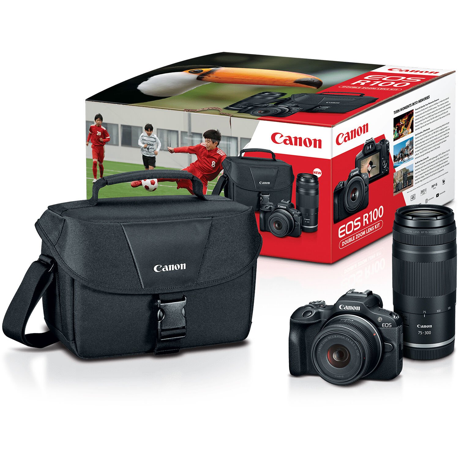 Canon EOS R100 Mirrorless Camera with RF-S 18-45mm F4.5-6.3 IS STM and ...