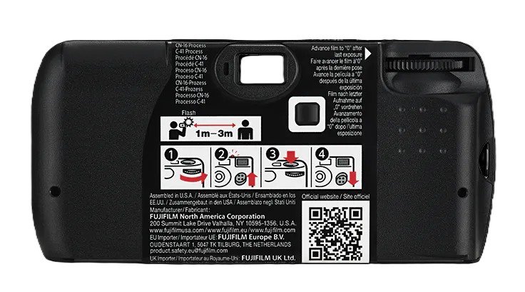 Fujifilm QuickSnap Black and White Camera - 27 Exposures